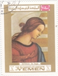 Stamps Yemen -  PINTURA- LA VIRGEN DE RAFFAELLO