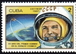 Stamps Cuba -  20 Aniversario del hombre en el Espacio