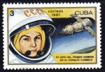 Sellos de America - Cuba -  20 Aniversario del hombre en el Espacio