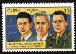 Sellos de America - Cuba -  20 Aniversario del hombre en el Espacio