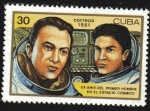 Stamps : America : Cuba :  20 Aniversario del hombre en el Espacio