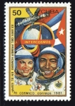 Stamps : America : Cuba :  20 Aniversario del hombre en el Espacio