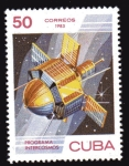 Stamps : America : Cuba :  Dia de la Cosmonautica; Programa Intercosmos