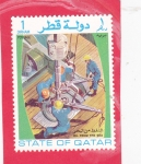 Stamps America - Qatar -  EXTRACCIÓN DE PETRÓLEO