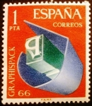 Stamps : Europe : Spain :  ESPAÑA 1966 Salón de Artes Gráficas, envase y embalaje