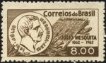 Stamps Brazil -  100 años nacimiento de JULIO MESQUITA. Periodista y fundador del diario 'O Estado de São Paulo'.