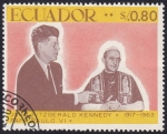 Stamps : America : Ecuador :  Kennedy + Papa Paulo VI