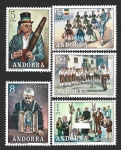 Stamps Andorra -  80 a 84 - Costumbres Populares (ANDORRA ESPAÑOL)