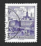 Stamps Austria -  698 - Puente del Danubio en Linz