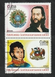 Stamps Cuba -  2882 y 2883 - Historia Latinoamericana, Tiradentes de Brasil y B. O'Higgins