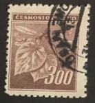 Stamps Czechoslovakia -  379 - Hojas de tilo