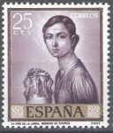 Stamps : Europe : Spain :  1657 Julio Romero de Torres.Niña de la jarra.