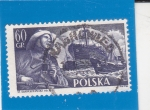 Stamps Poland -  pescador