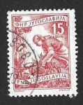 Stamps Yugoslavia -  347 - Recolectora de Girasoles