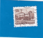 Sellos de Europa - Hungra -  transporte ferroviario