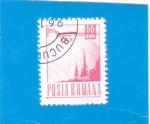 Stamps Romania -  avion sobrevolando