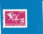 Stamps Romania -  corneta de correos