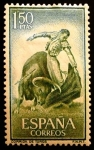 Stamps : Europe : Spain :  ESPAÑA 1960 Fiesta Nacional. Tauromaquia