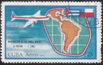 Sellos de America - Cuba -  I. Aniv. Línea Aérea La Habana-Santiago