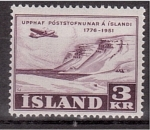 Stamps Iceland -  175 aniv. correo postal islandes