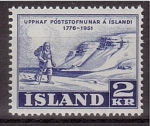 Stamps Iceland -  175 aniv. correo postal islandes