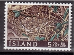 Stamps : Europe : Iceland :  serie- Nidos y huevos de pajaros