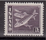 Stamps : Europe : Iceland :  serie- Peces