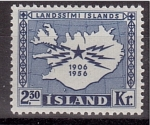 Stamps : Europe : Iceland :  L aniv. telegrafo y telefono