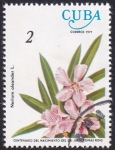 Stamps Cuba -  Nerium oleander - Adelfa