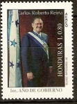Stamps Honduras -  PRIMER  AÑO  DE  GOBIERNO  DEL  DOCTOR  CARLOS  ROBERTO  REINA