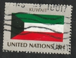 Sellos de America - ONU -  350 - Bandera de Kuwait