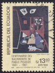 sello : America : Ecuador : Centenario del nacimiento de Picasso