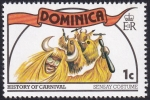 Stamps : America : Dominica :  Historia del Carnaval
