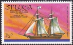 Stamps Saint Lucia -  Bi-Centenario de la Revolución Americana