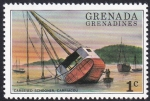 Stamps : America : Grenada :  Goleta varada