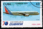 Stamps America - Cuba -  1999 70 Aniversario Cubana de Aviacion: A 320