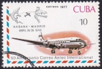 Stamps : America : Cuba :  50 Aniv. Correo Aéreo  Internacional