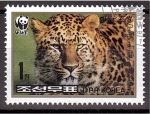 Stamps North Korea -  WWF- Leopardo de Amur