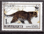 Sellos de Asia - Corea del norte -  WWF- Leopardo de Amur