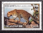 Stamps North Korea -  WWF- Leopardo de Amur