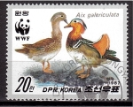 Stamps North Korea -  WWF - Pato mandarín