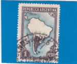 Stamps Argentina -  MAPA