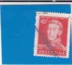 Stamps Argentina -  GRAL. JOSÉ DE SAN MARTI