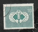 Stamps Germany -  501 - 14 Olimpiadas de ajedrez, en Leipzig