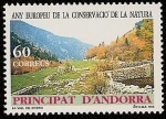 Stamps Andorra -  Año Europeo Conservación de la Naturaleza - Valle del Madriu