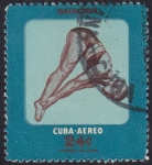 Sellos de America - Cuba -  Salto natación