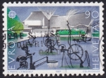 Stamps Switzerland -  Fuente en Basilea, Jean Tinguely
