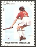Stamps Cuba -  juegos olimpicos barcelona 92, hokey sobre hierba