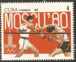 Sellos de America - Cuba -  pre olimpico moscu 80, boxeo