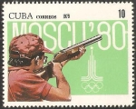 Sellos del Mundo : America : Cuba : pre olimpico moscu 80, tiro